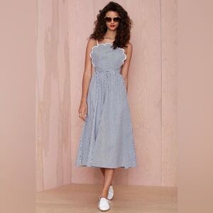 Alice McCall blue and white pinstripe jumpsuit size 2